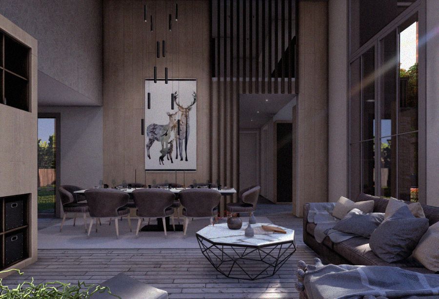 Antalya Çelik Ev hakkında, modern çelik yapı iç mekanı